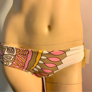 Trina Turk Women’s Swimsuit Bottom ornate side connectors hipster brief Sz M NWT